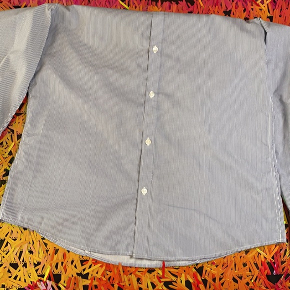 H&M Slim Fit Blue&white striped long sleeve button - Picture 2 of 10